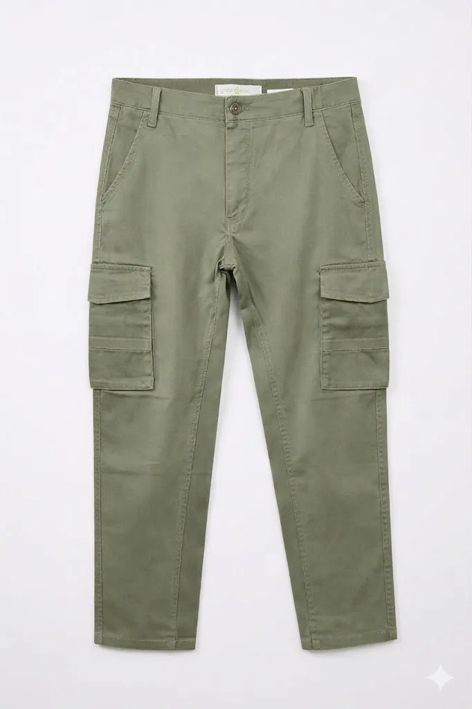 Men's 𝗣𝗿𝗲𝗺𝗶𝘂𝗺 6 Pocket Stretch Twill Cargo Pant - Olive