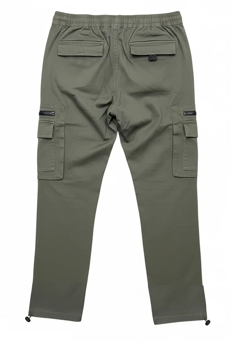 Twill Cargo Pant Olive (Drawstring) thumbnail 1