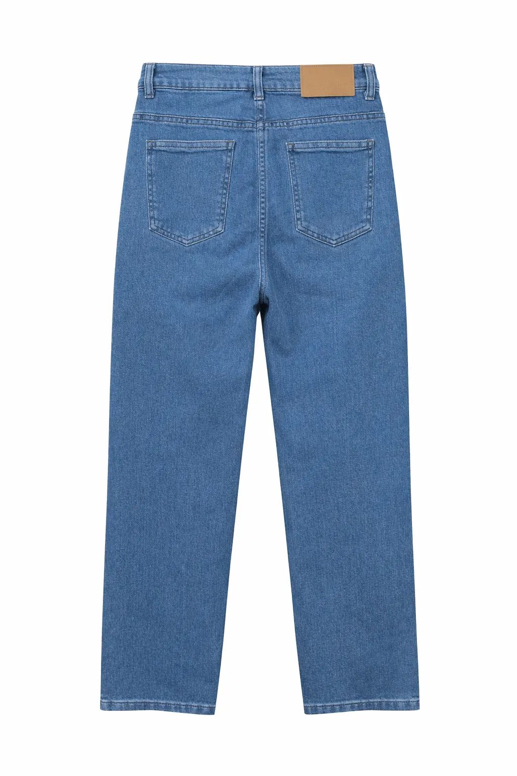 Green Leafs Ladies Baggy Denim Jeans (Button) - Light Blue thumbnail 2