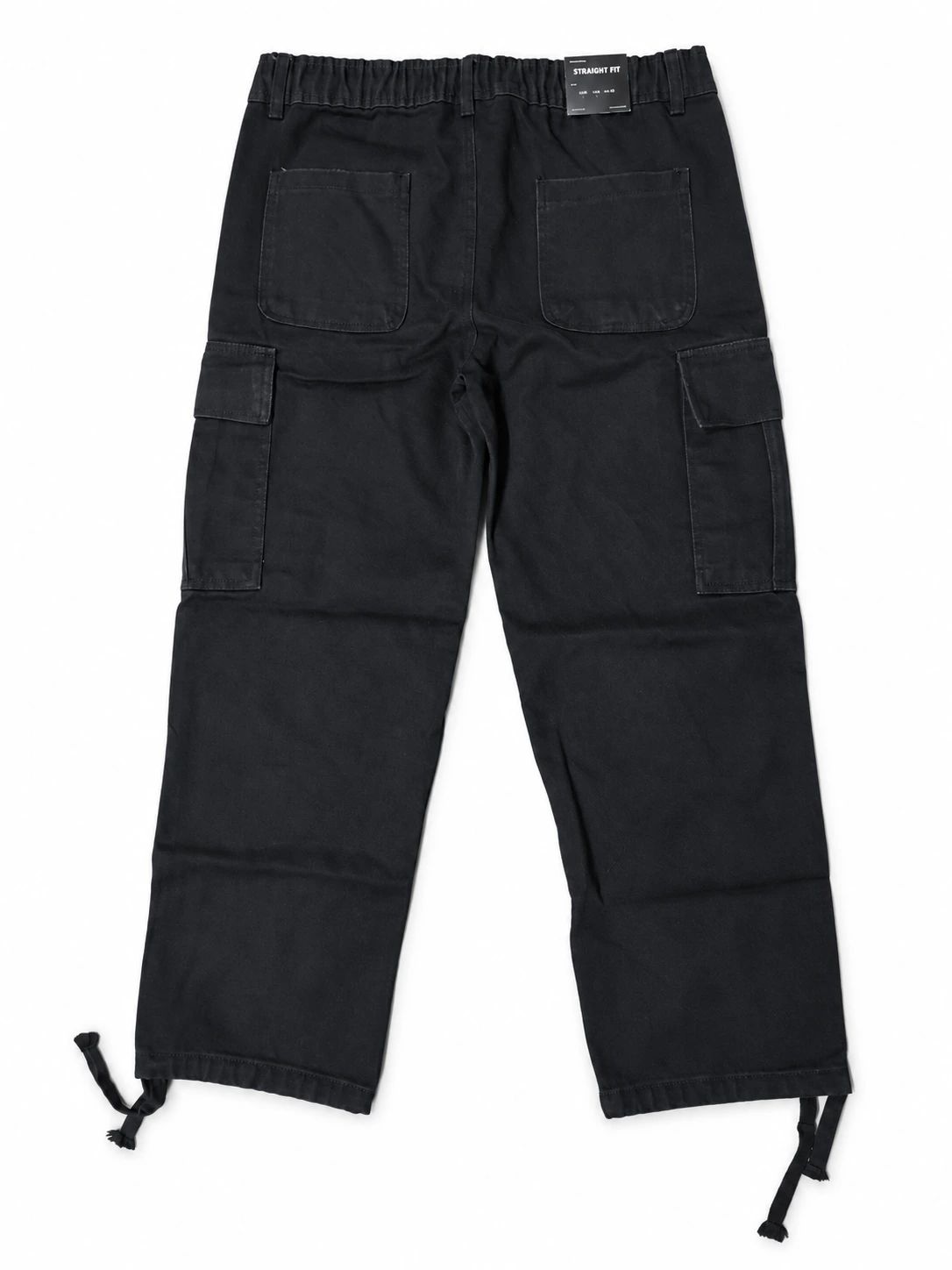Pull&Bear Cargo Denim Twill Fabric - Black thumbnail 3