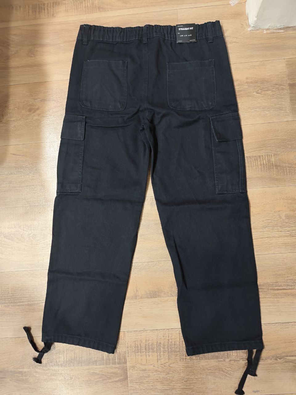 Pull&Bear Cargo Denim Twill Fabric - Black thumbnail 6