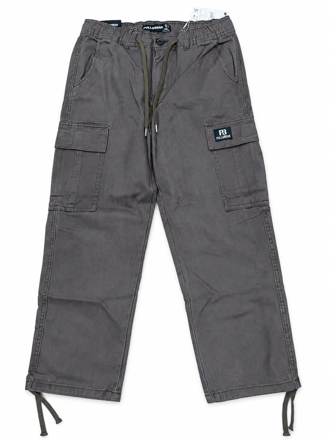 Pull and Bear Cargo Denim Twill Fabric - Dark Grey thumbnail 1