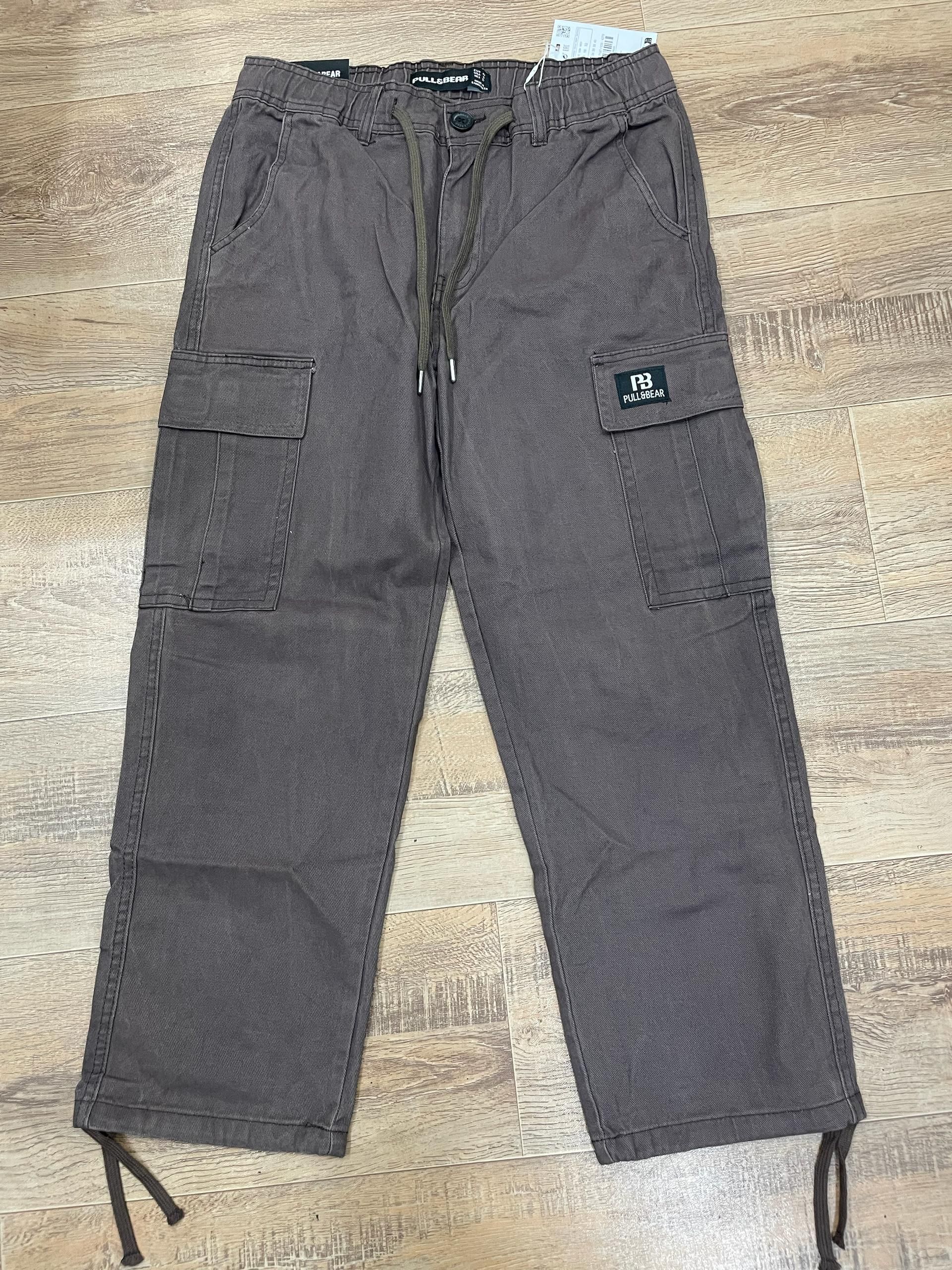 Pull and Bear Cargo Denim Twill Fabric - Dark Grey thumbnail 4