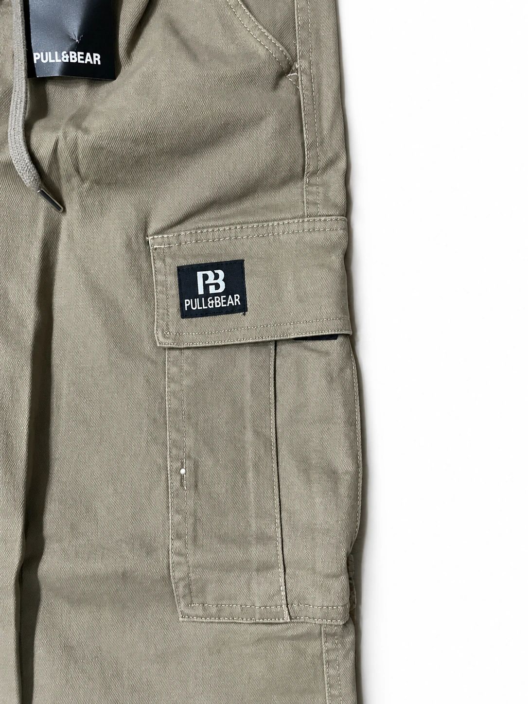 Pull and Bear Cargo Denim Twill Fabric - Khaki thumbnail 2