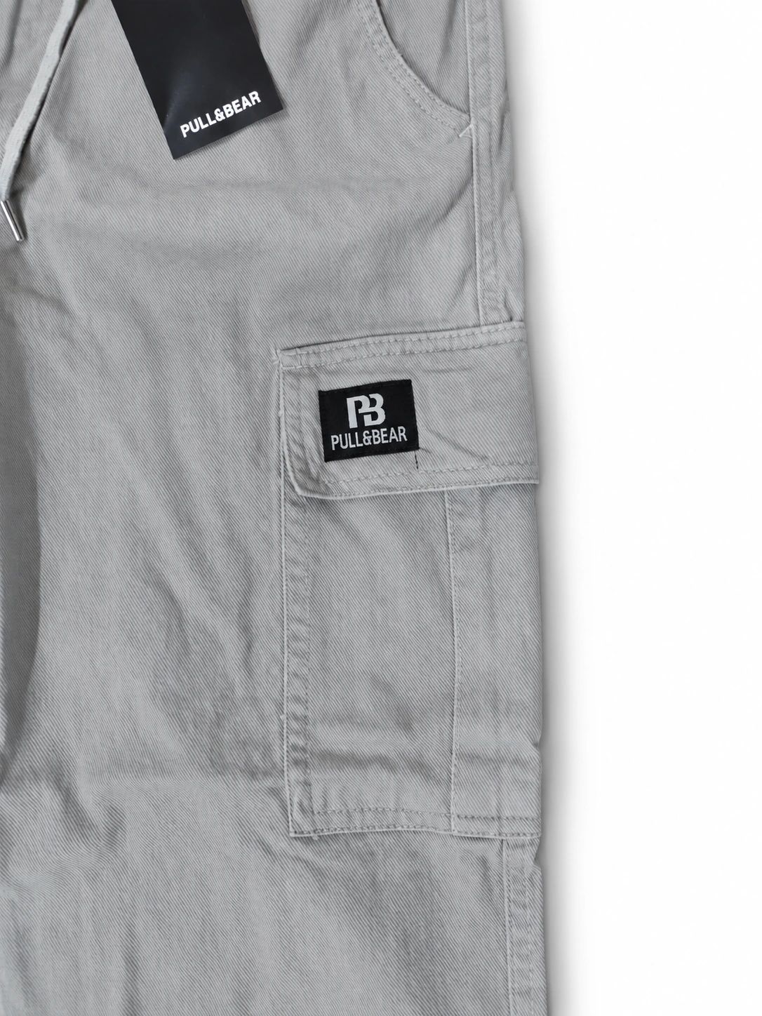 Pull&Bear Cargo Denim Twill Fabric - Light Ash Grey thumbnail 2