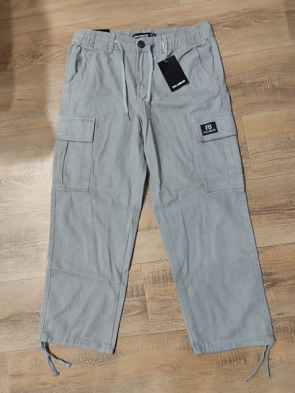Pull&Bear Cargo Denim Twill Fabric - Light Ash Grey thumbnail 4