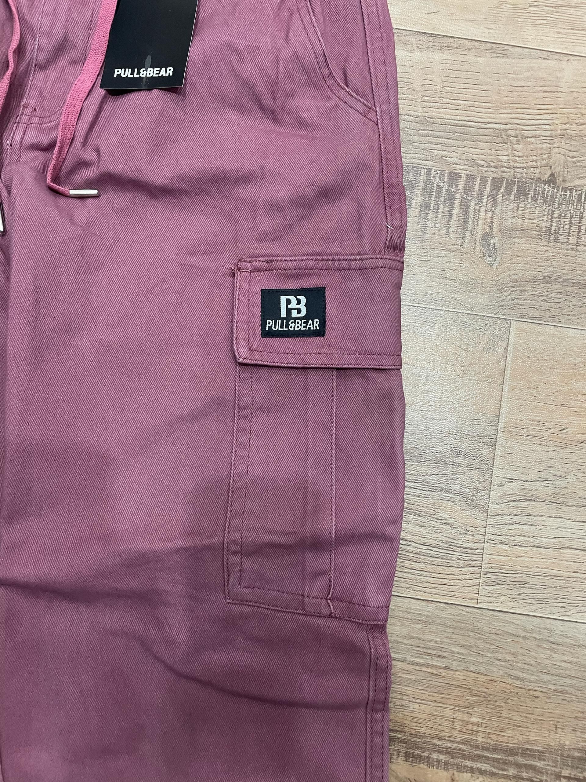 Pull and Bear Cargo Denim Twill Fabric - Mauve thumbnail 5