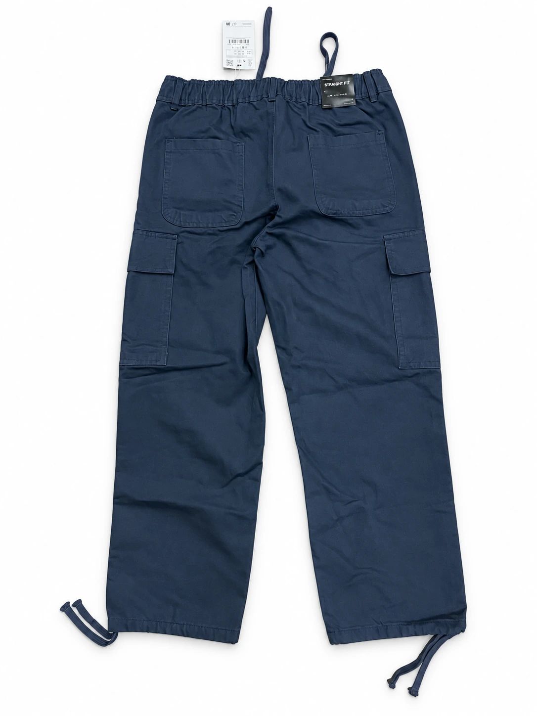 Pull and Bear Cargo Denim Twill Fabric - Navy Blue thumbnail 3