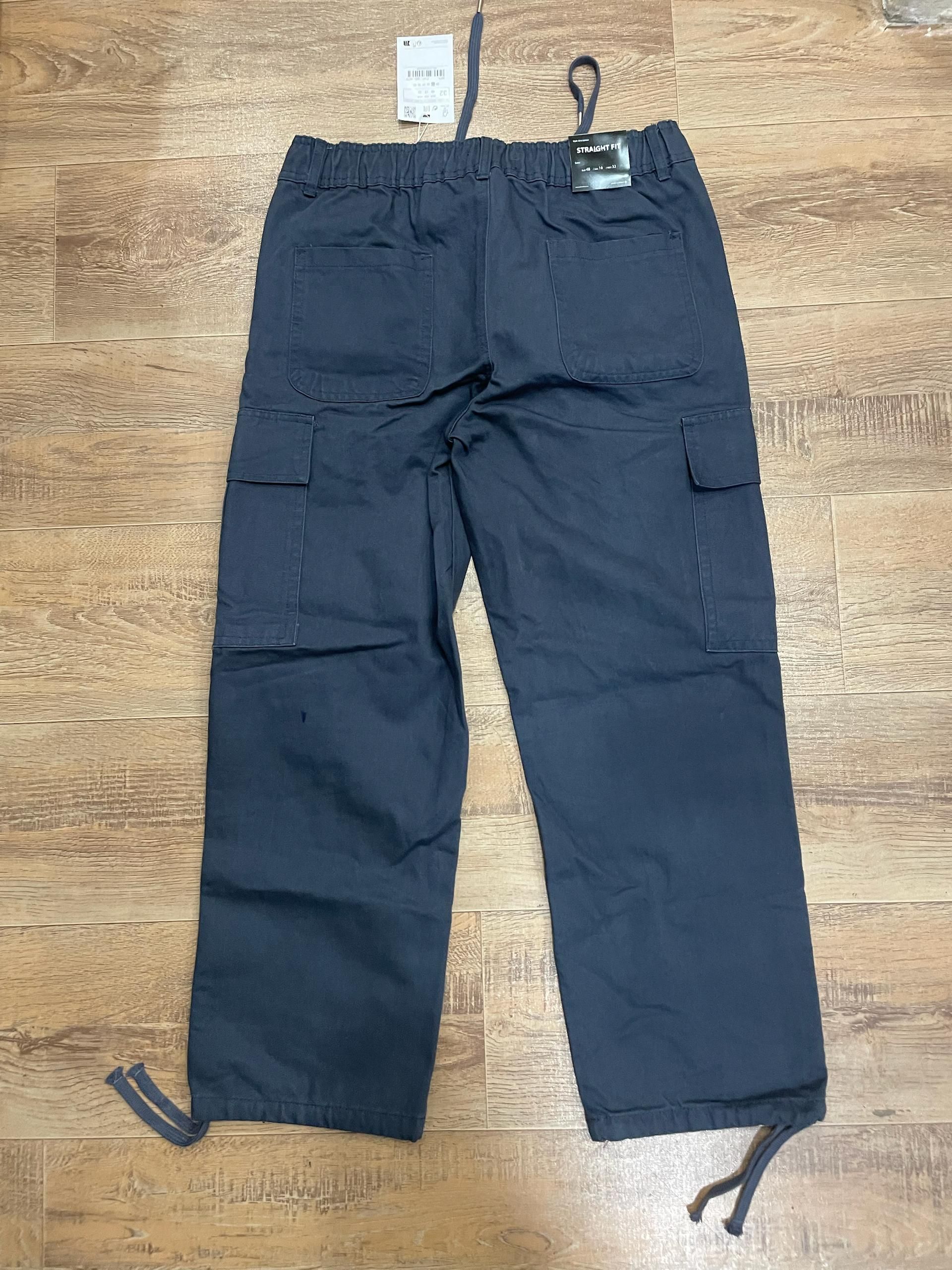Pull and Bear Cargo Denim Twill Fabric - Navy Blue thumbnail 6