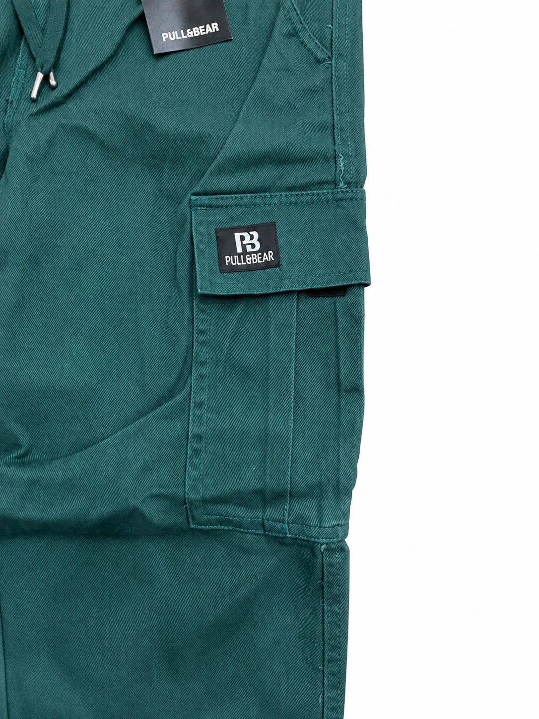Pull and Bear Cargo Denim Twill Fabric - Teal Green thumbnail 2