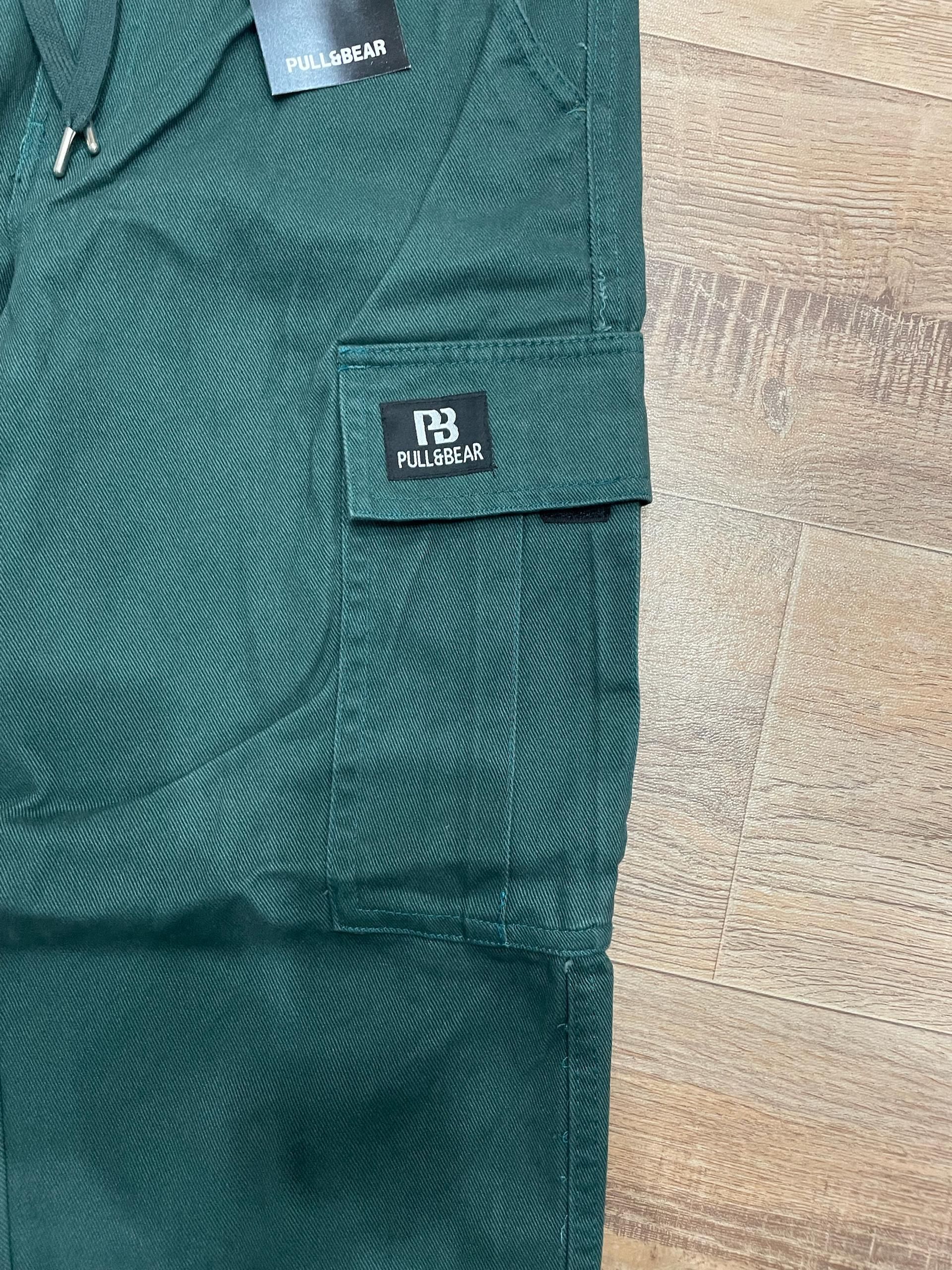 Pull and Bear Cargo Denim Twill Fabric - Teal Green thumbnail 5