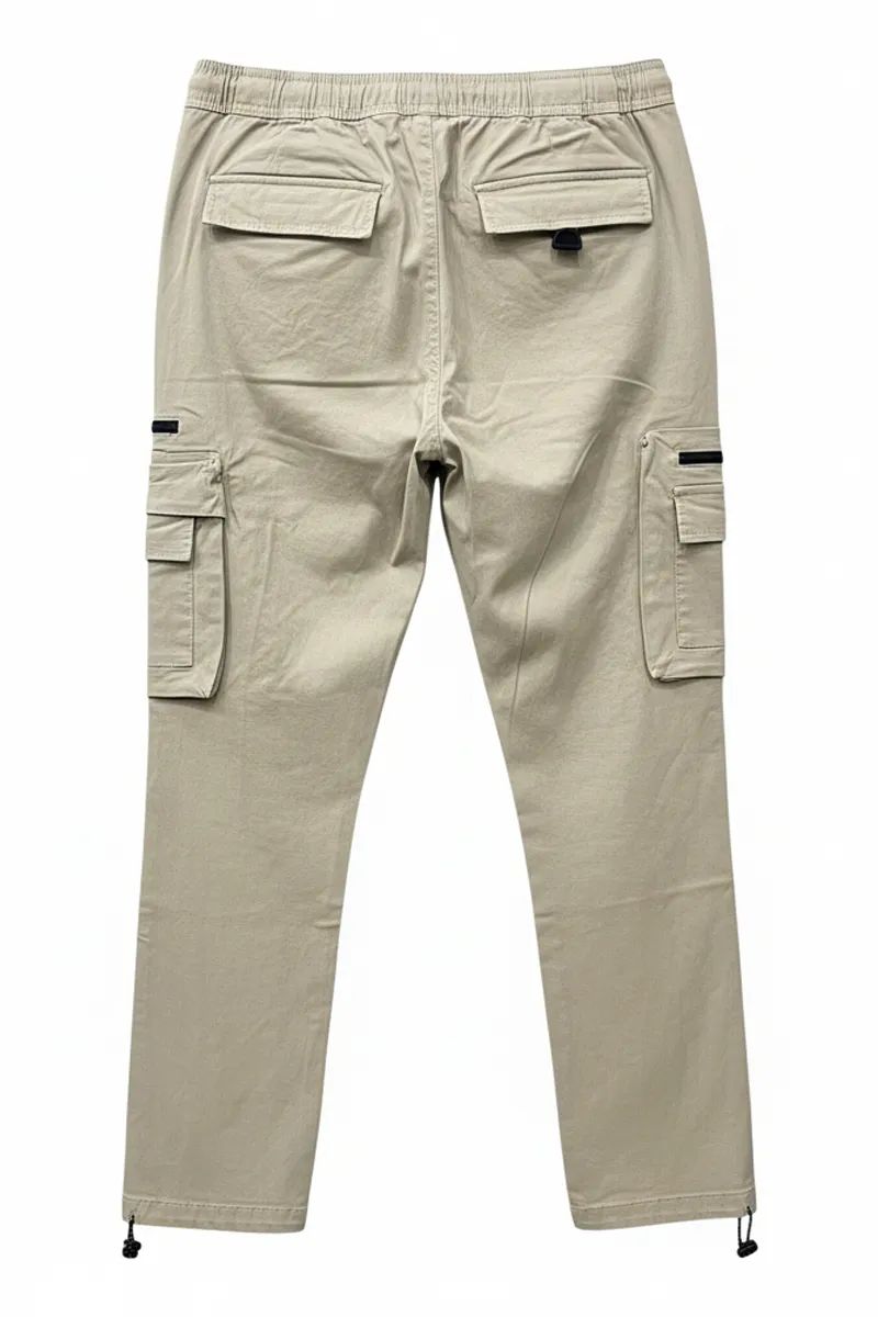Twill Cargo Pant Beige (Drawstring) thumbnail 2