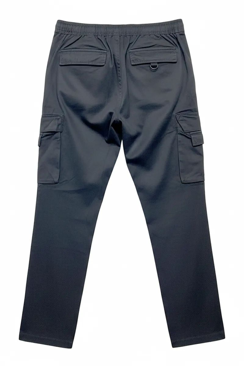 Twill Cargo Pant Black (Drawstring) thumbnail 2